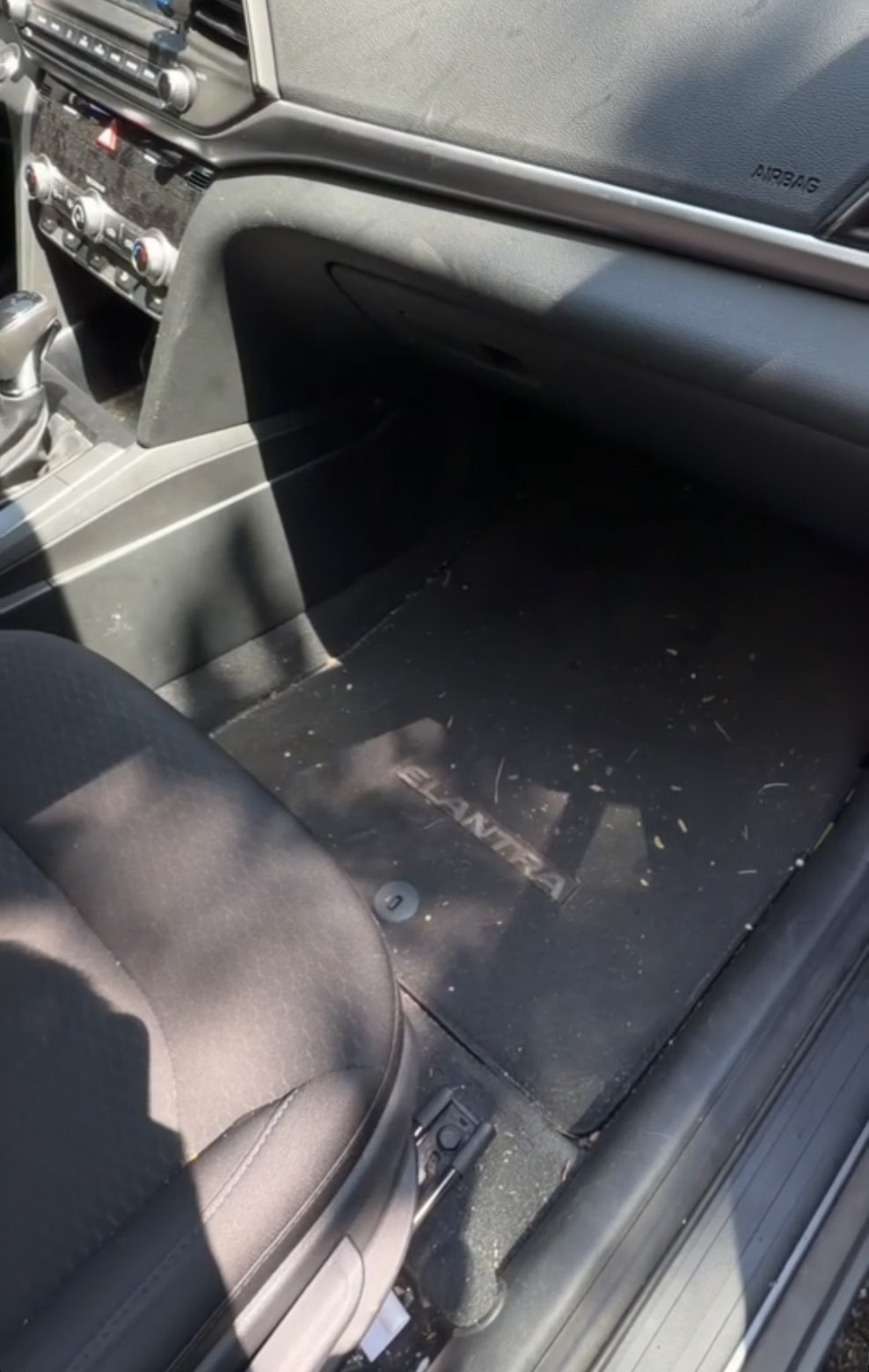 Customer car interior before detail